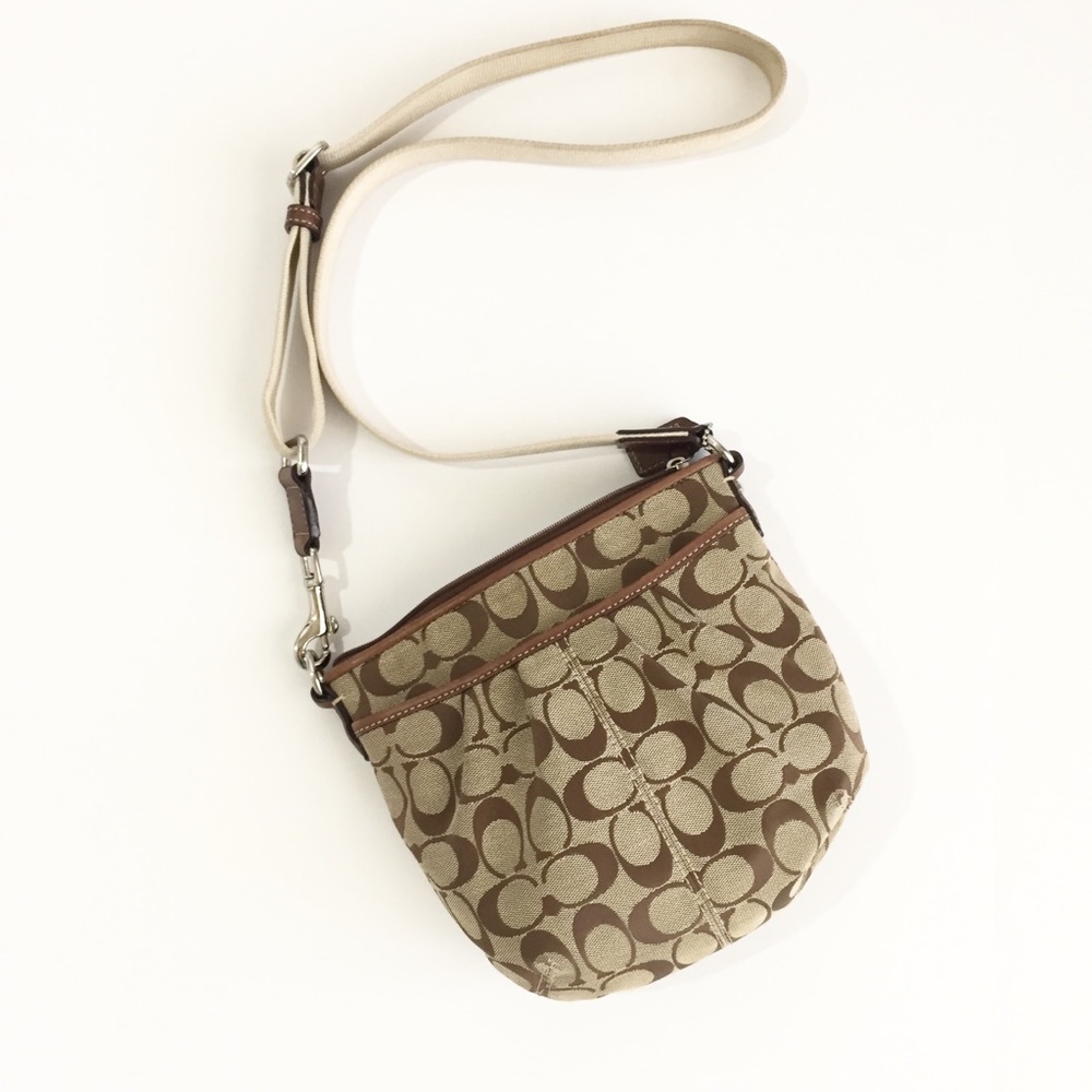 COACH Crossbody small purse signature logo round